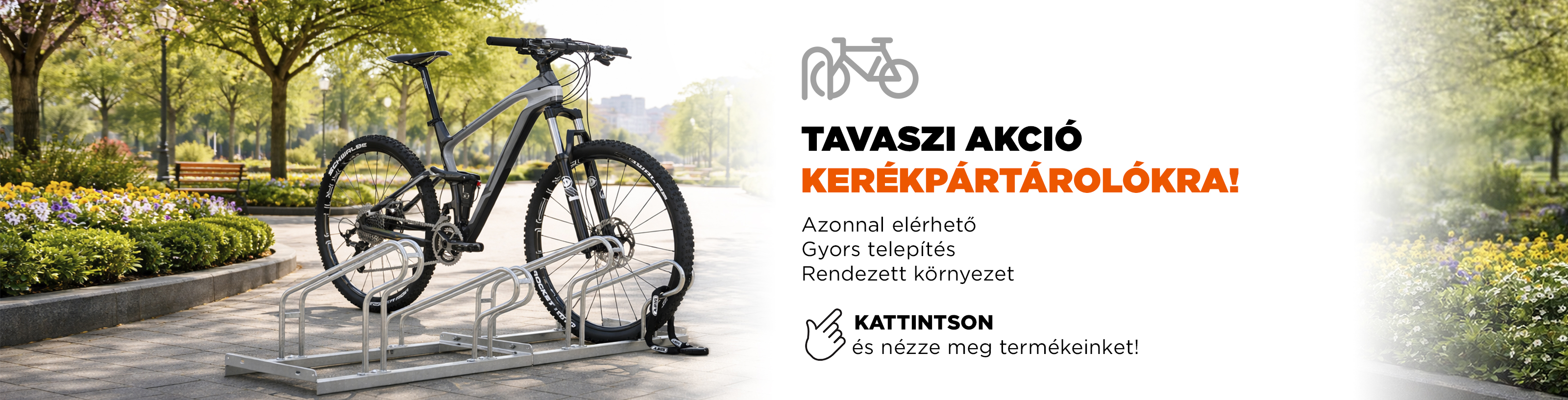 Kerékpár tároló akció